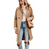 Casaco Pea Trench Coat Tanming, Mistura De Lã, Cáqui, Tamanho M