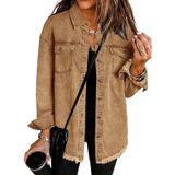 Jaqueta Jeans Vetinee Oversize Boyfriend Com Botões Tamanho L