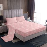 Lençóis De Cama Erosebridal Pink Christmas King Size, Conjunto De 4 Unidades