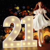 Marquee Numbers Imprsv 90cm Tall Light Up 21º Aniversário