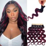 Fita Adesiva Em Extensões De Cabelo Benafee Body Wave 22cm 50g 1b99j