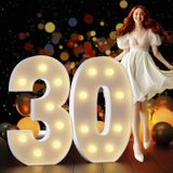 Marquee Numbers Imprsv 90cm Tall Light Up 30º Aniversário