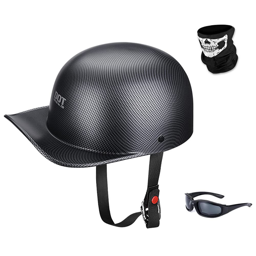 Capacete De Motocicleta Woljay Vintage Open Face Retro Xxl Carbon