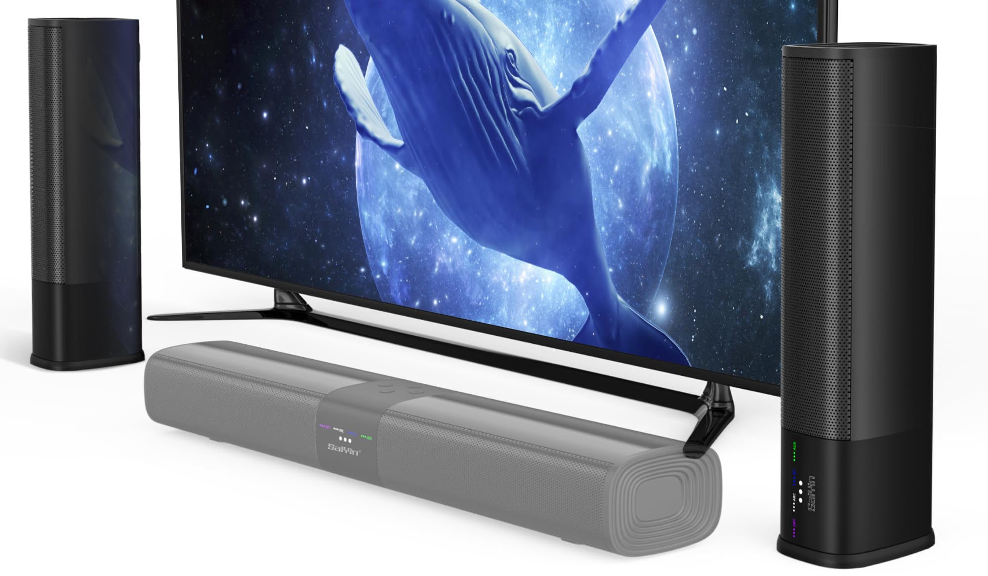 Barra De Som Saiyin Para Smart Tv Com Bluetooth Óptico/arc/aux 5.3