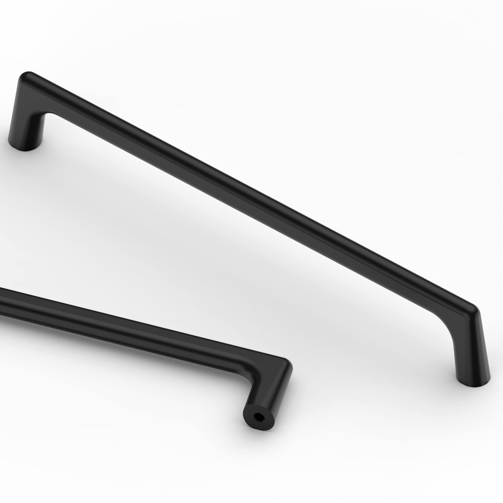 Cabinet Pulls Asidrama, Pacote Com 10 Unidades, Preto Fosco, 192 Mm/7,5 Polegadas