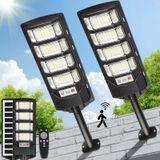 Pacote De 2 Holofotes Solares Lendro, 12000lm Com Sensor De Movimento