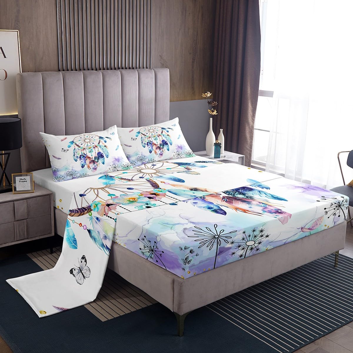 Conjunto De Lençóis Castle Fairy Girly Dream Catcher King Size