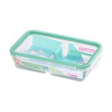 Pote Hermético Com Travas E Divisão Interna 730ml Verde Fitness Academia Marmita Cozinha Alimento