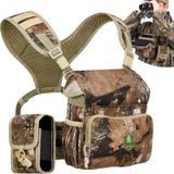 Pacote De Peito Com Arnês Binocular Wild Cedar Com Bolsa Rangefinder
