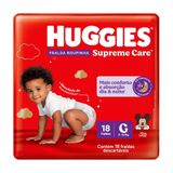 Fralda Descartável Huggies Roupinha Supreme Care Jumbo Tamanho G - 9 Pacotes Com 18 Fraldas - Total 162 Tiras