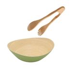 Saladeira De Bambu Com 32 Com Pegador 22- Ecologico