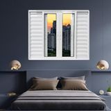 Janela Veneziana De Alumínio 6 Folhas 100 X 200cm Linha 25 Esquadrias Bergamo Branco