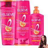 Kit Elseve Liso Dos Sonhos Creme Pentear Extermina Frizz