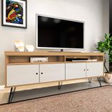 Rack Para Tv Até 60 Polegadas Liberty Carvalho/ Off White Artely