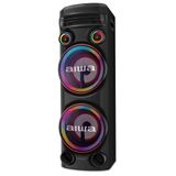 Torre De Som Aiwa T2w-02 2300w, 2 Woofers De 10\", Bluetooth, Rgb, Usb, Fm, Dj, Bivolt