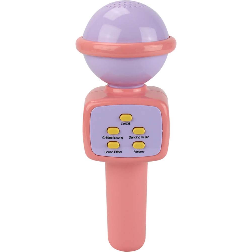 Mini Microfone Karaoke Infantil Com Som E Luz Bbr