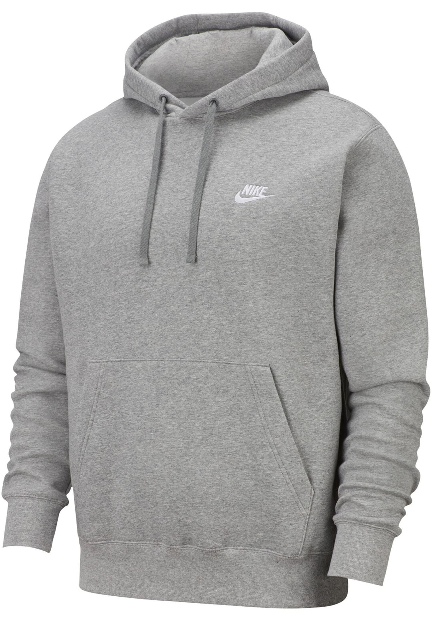 Moletom Nike Pull Over Cinza Escuro Mesclado/prata Matélica