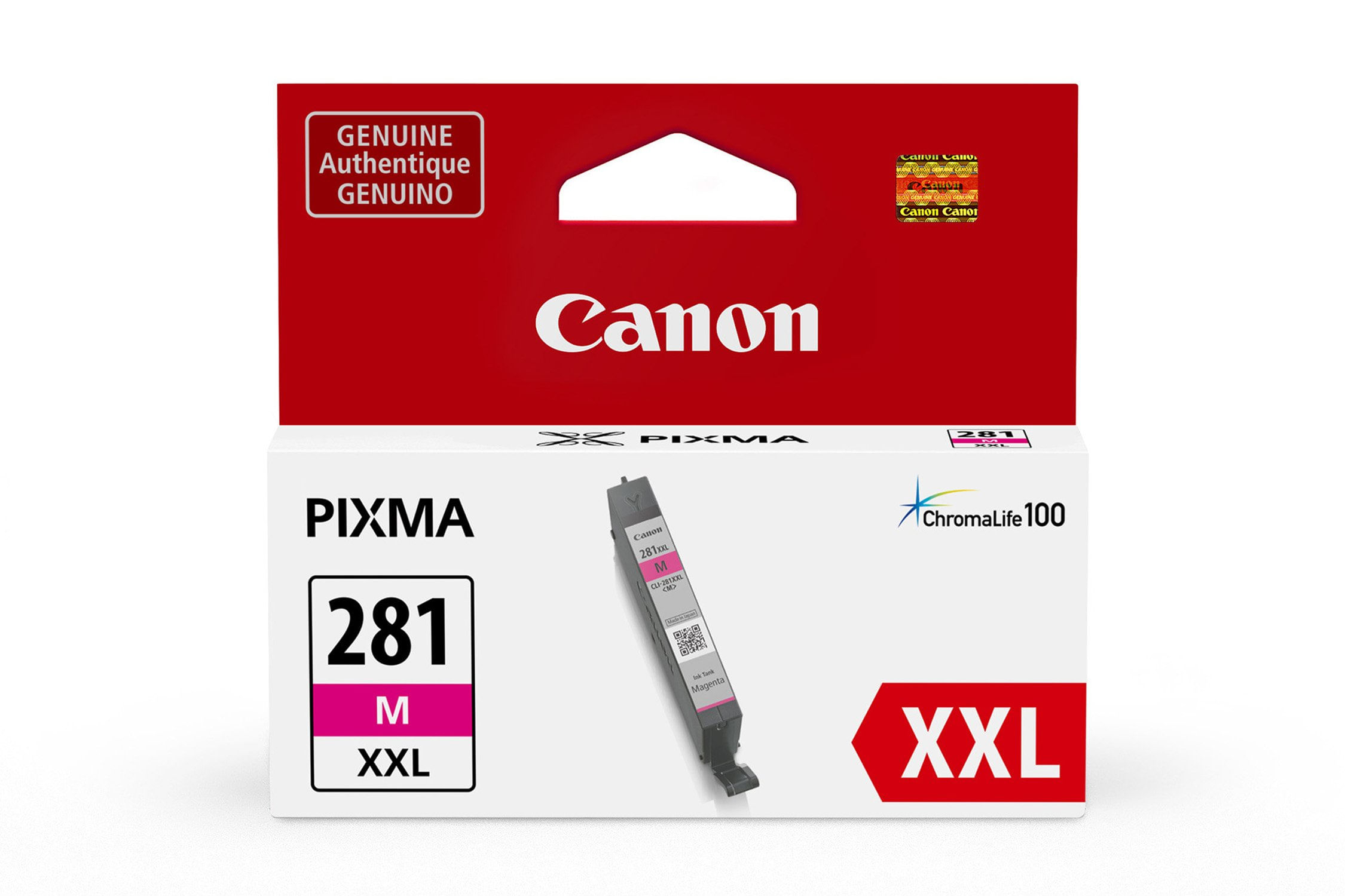 Tanque De Tinta Canon Cli-281 Xxl Magenta Compatível Com Tr8520