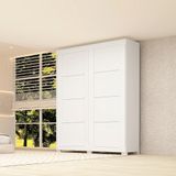 Guarda Roupa Solteiro Chile 2 Portas 100% Mdf Linhamobília Branco