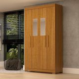 Guarda Roupa Casal Canadá Com Espelho 4 Portas 100% Mdf Linhamobília Cinamomo