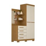 Guarda Roupa Solteiro Grécia 2 Portas 100% Mdf Linhamobília Cinamomo Off White