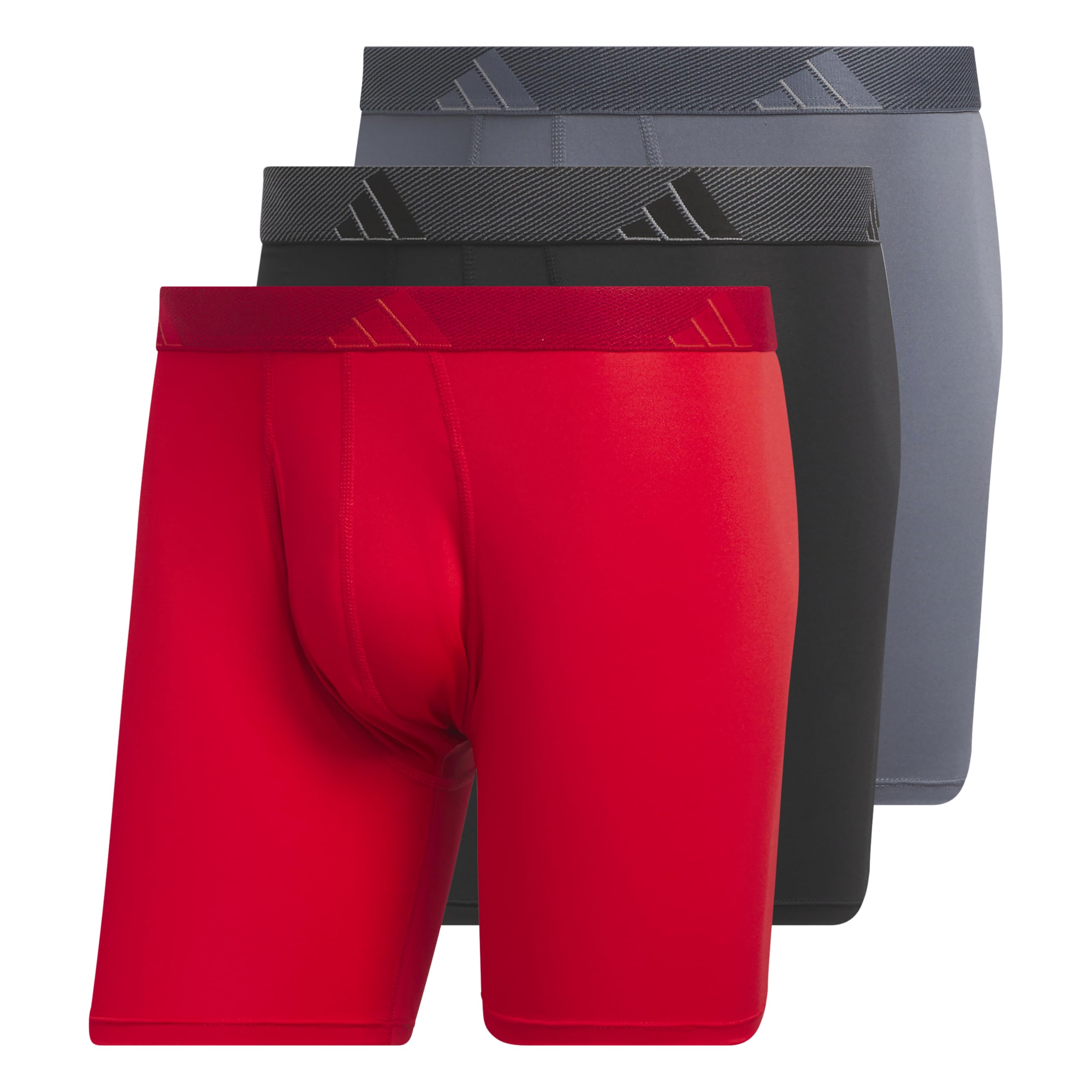 Cueca Boxer Adidas Better Scarlet/black/onix Grey Microfiber