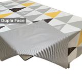Toalha De Mesa Quadrada Plástico Dupla Face 1,40x1,40m Uzoo