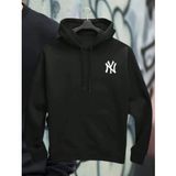 Moletom Canguru New York Unissex Com Capuz E Bolso Moderno Confortável