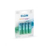 Kit Pilha Alcalina Aa 4 Unidades Elgin