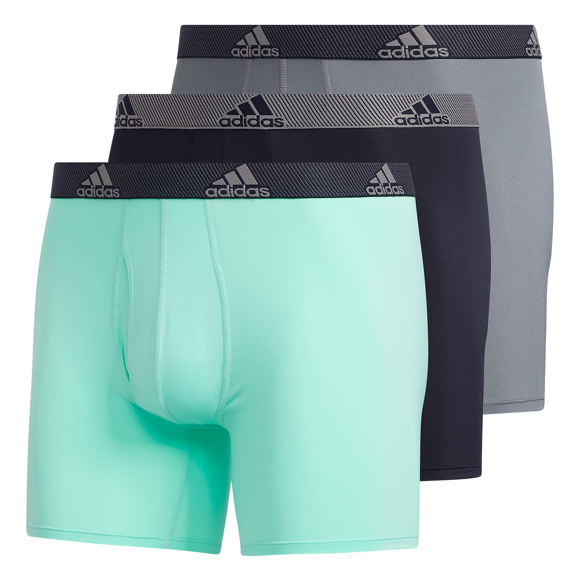 Cuecas Boxer Adidas, Pacote Com 3 Unidades Para Homens Pulse Mint