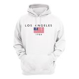 Moletom Canguru Flanelado Unissex Blusa De Frio Los Angeles