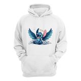 Moletom Canguru Lilo Stitch Anjinho Flanelado Unissex