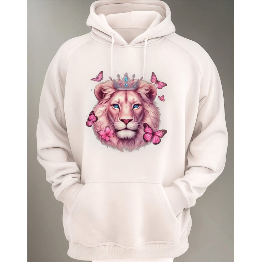 Moletom Blusa Seja Forte E Corajosa Com Capuz E Bolso