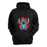 Moletom Canguru Lilo Stitch Raivoso Flanelado Unissex