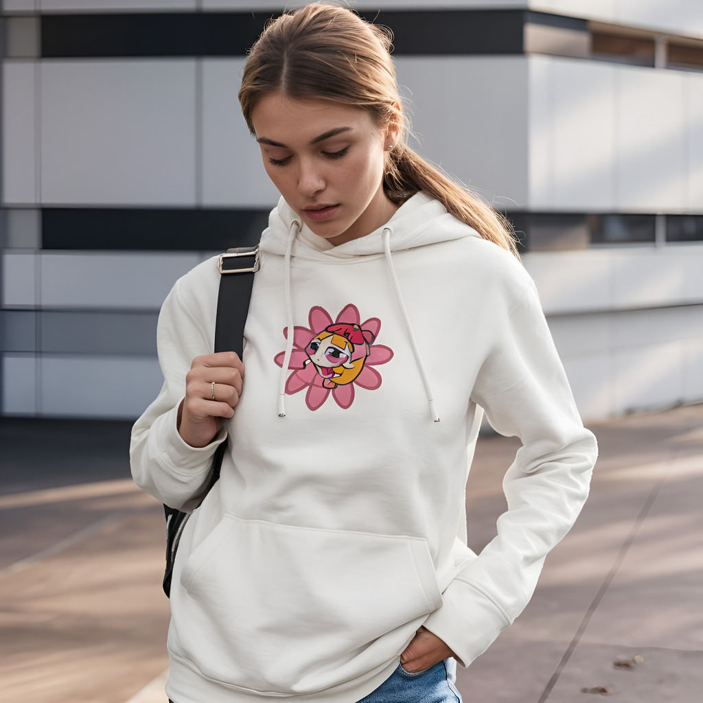 Moletom Canguru Flanelado Estampa Super Poderosas Florzinha