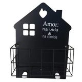 Prateleira/porta Chave De Madeira Casa 26x19 Cm