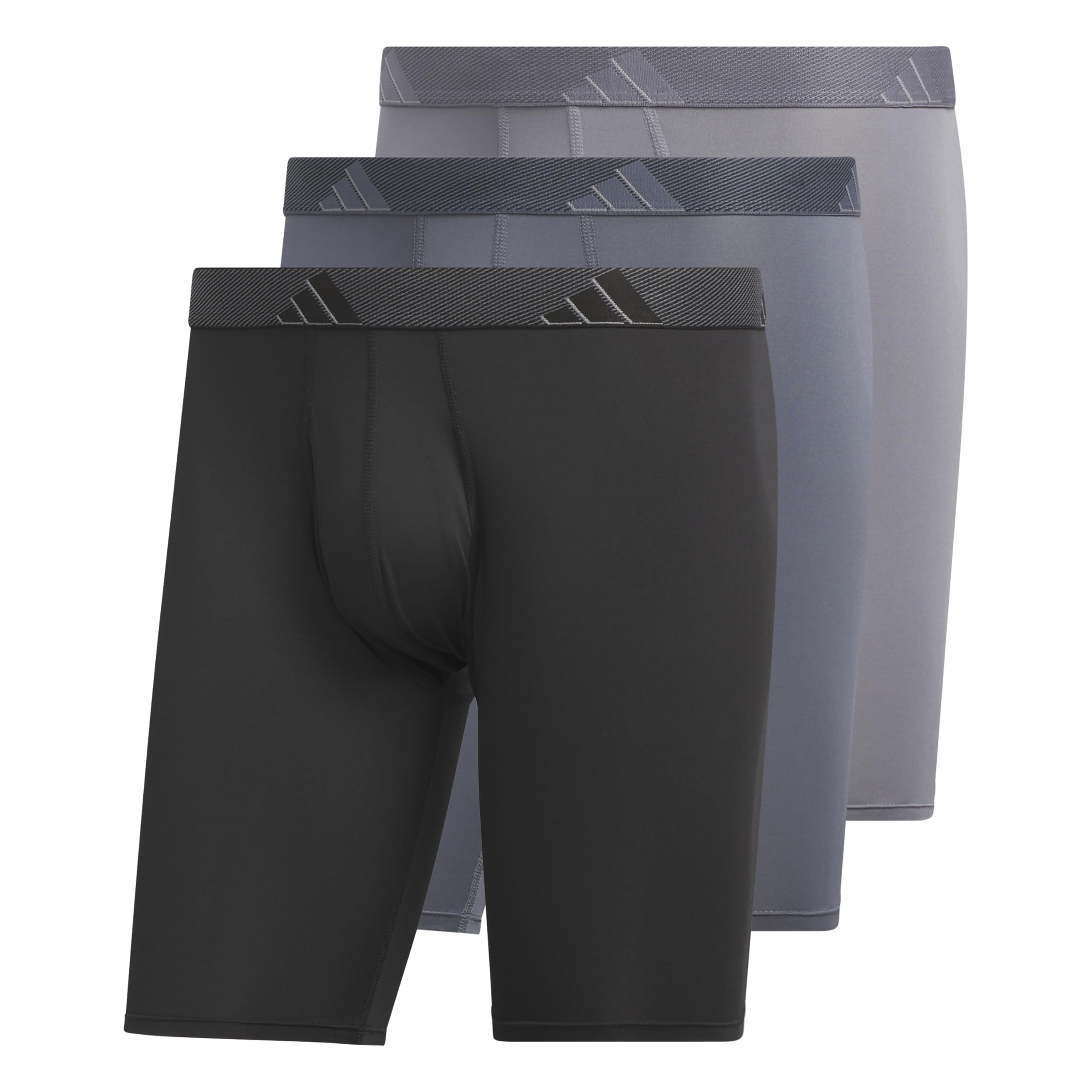 Cueca Boxer Brief Adidas Performance Athletic, Pacote Com 3 Polegadas