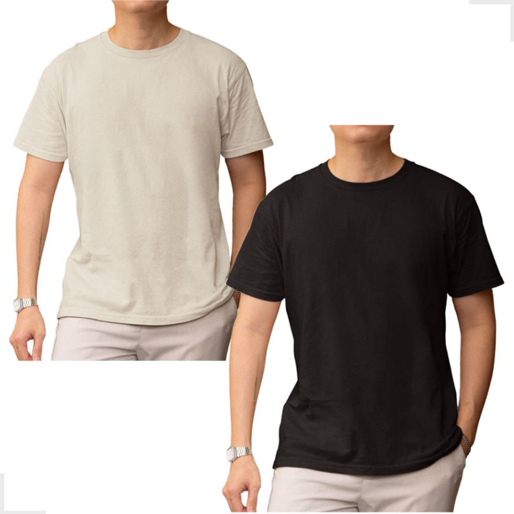 Kit 2 Camisetas Comum Masculinas Estilo Casual Lisas Promoção Imperdivel Lançamento Envio Imediato