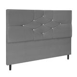 Cabeceira Casal King Jbe Moveis Camboriú Bege195cm Para Cama Box 193cm Decoração Quarto Cor Cinza