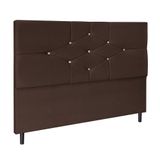 Cabeceira Casal King Jbe Moveis Camboriú Bege195cm Para Cama Box 193cm Decoração Quarto Cor Marrom