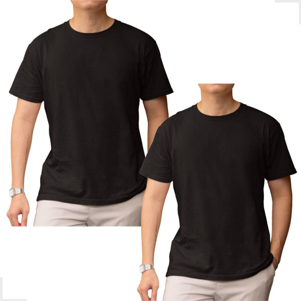 Kit 2 Camisetas Comum Masculinas Estilo Casual Lisas Promoção Imperdivel Lançamento Envio Imediato