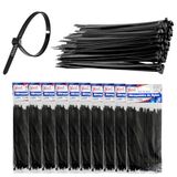 1000 Abraçadeiras Lacre Nylon 3.6x150mm Cinta Plástica Enforca Gato 15cm Preta Revenda