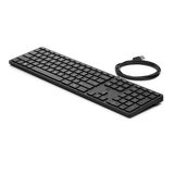 Teclado Hp Wired Desktop 320k Usb Qwertz Alemão Preto