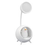 Luminaria De Mesa Decorativa Usb Portatil Articulavel Abajur P- Leitura Estudo Patinho Branco