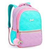 Mochila Costas Infantil Juvenil Love Estrelas Pompom Chaveiro Escolar Just Menina Denlex