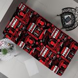 Jogo De Cama Solteiro Portallar Malha Mista Estampado Com Elástico 2 Peças Aranha Vermelho