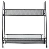 Prateleira Multiuso Metal 2 Andares Organizador Preto 36cm