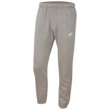 Calças Masculinas Nike Club Com Bainha Aberta Cinza De Algodão/poliéster