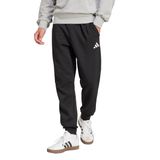 Calças Adidas Essentials Feel Cozy Fleece Para Homens Pretas E Brancas