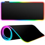 Mouse Pad Gamer Com Led Rgb Grande 800x300mm Preto - He7d1